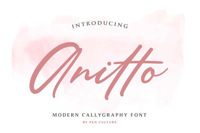Anitto Modern Calligraphy Font By Pen Culture Thehungryjpeg Com