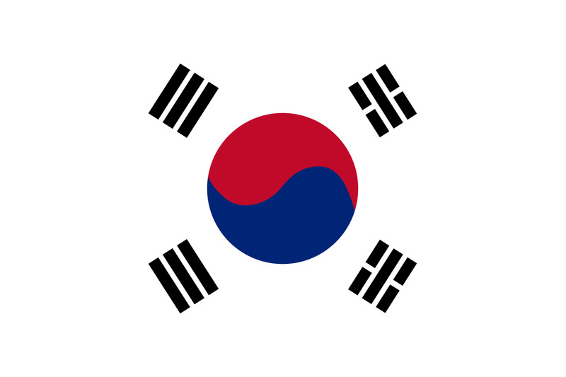 South Korean flag By Marco Livolsi | TheHungryJPEG