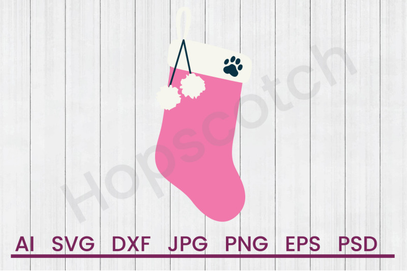 Dog Stocking Svg File Dxf File By Hopscotch Designs Thehungryjpeg Com