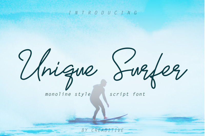 Unique Surfer Font By Creaditive Thehungryjpeg Com