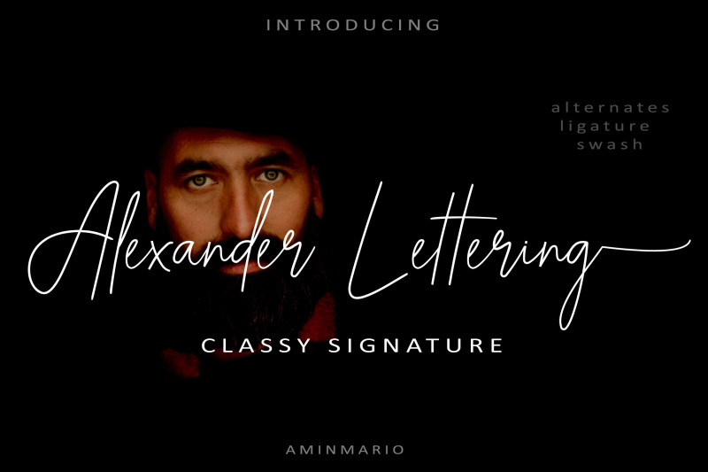 ALEXANDER LETTERING | Stay Classic By aminmario | TheHungryJPEG