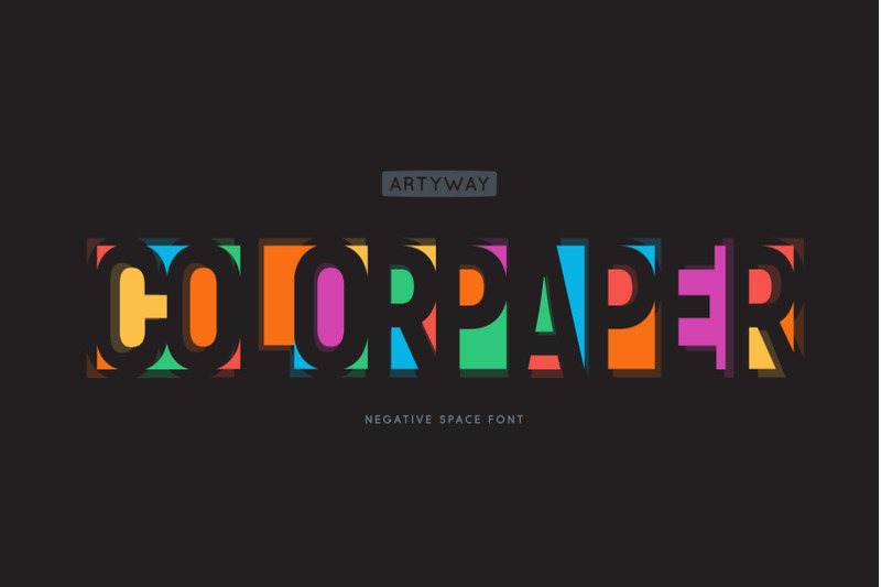 Negative Space Font By Artyway Thehungryjpeg Com