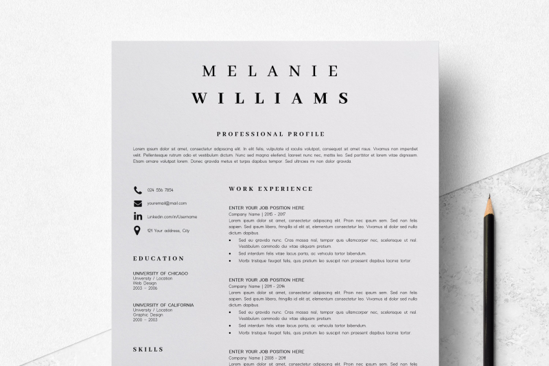 resume-template-minimalist-cv-template-word-4-page-melanie-by