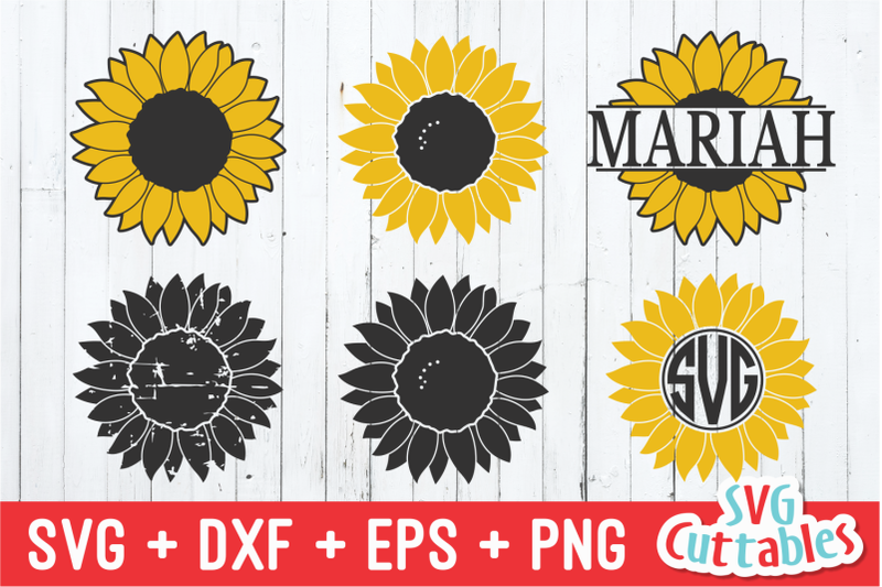 Download Sunflower Collection | Monogram Frame | SVG Cut File By Svg Cuttables | TheHungryJPEG.com