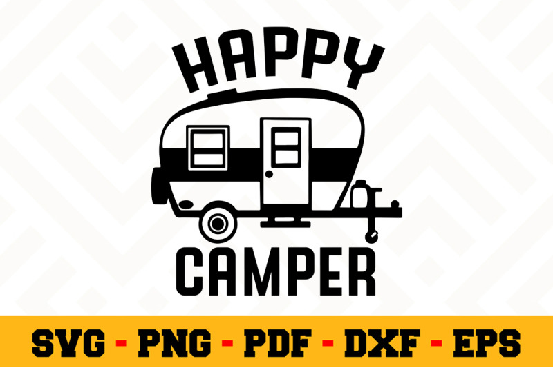 Happy Camper Svg Camping Svg Cut File N058 By Svgartsy Thehungryjpeg Com