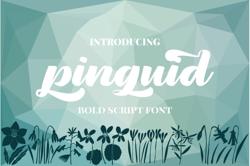 Pinguid A Bold Script Fonts By Flamde Studio Thehungryjpeg Com