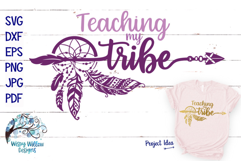 Download Teaching My Tribe Boho Dreamcatcher Arrow Svg Cut File By Wispy Willow Designs Thehungryjpeg Com