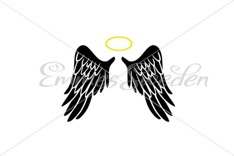 Download Angel Wings Halo Svg By Emmessweden Thehungryjpeg Com