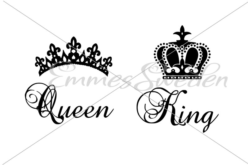 Download King Queen Crown Svg By Emmessweden Thehungryjpeg Com