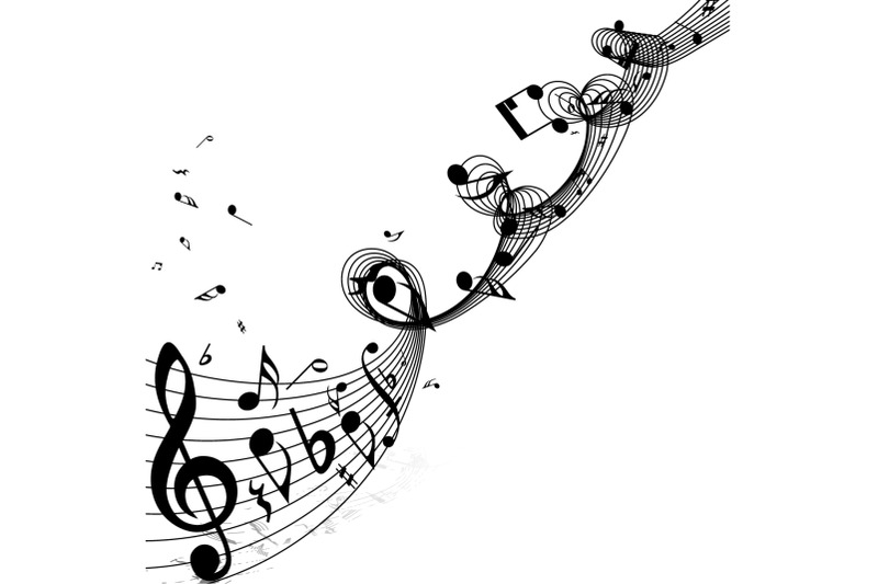 Musical Notes Design By Angelp | TheHungryJPEG