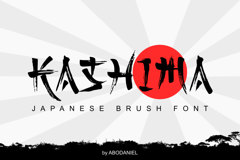 Kashima Japanese Brush Font By Abodnyl Thehungryjpeg Com