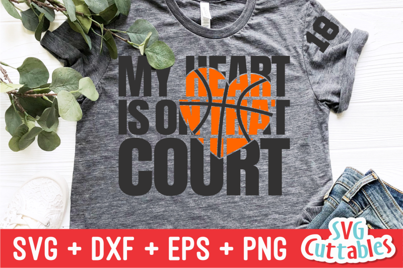 My Heart Is On That Court Basketball Mom Svg Cut File By Svg Cuttables Thehungryjpeg Com