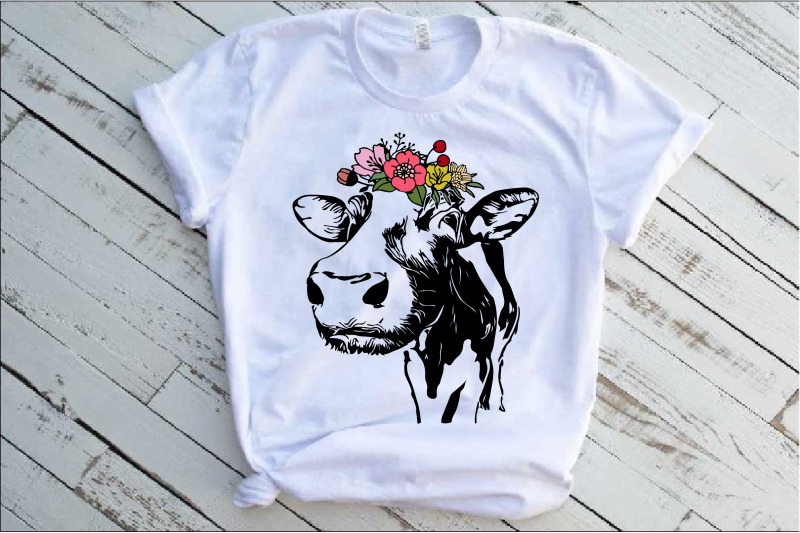 Heifer svg Cow Floral please Bandana crazy Flower Roses svg 1396s By ...