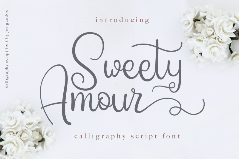 Sweety Amour Calligraphy Font By Jozgandoz Thehungryjpeg Com