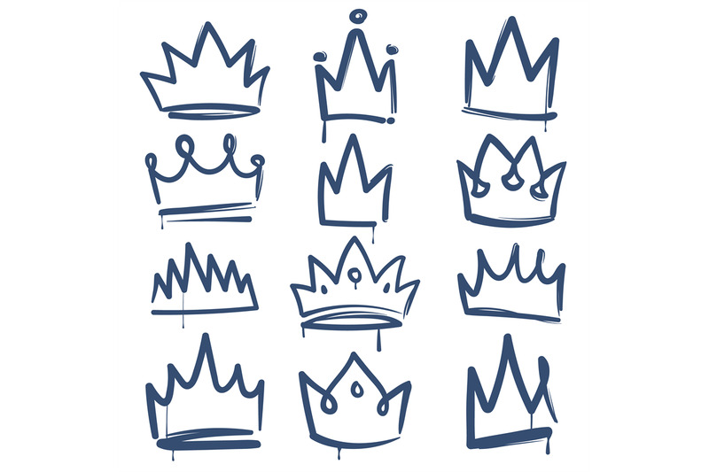 Sketch Crown Queen King Crowns Tiara Luxury Royal Diadem Imperial Cor By Yummybuum Thehungryjpeg Com