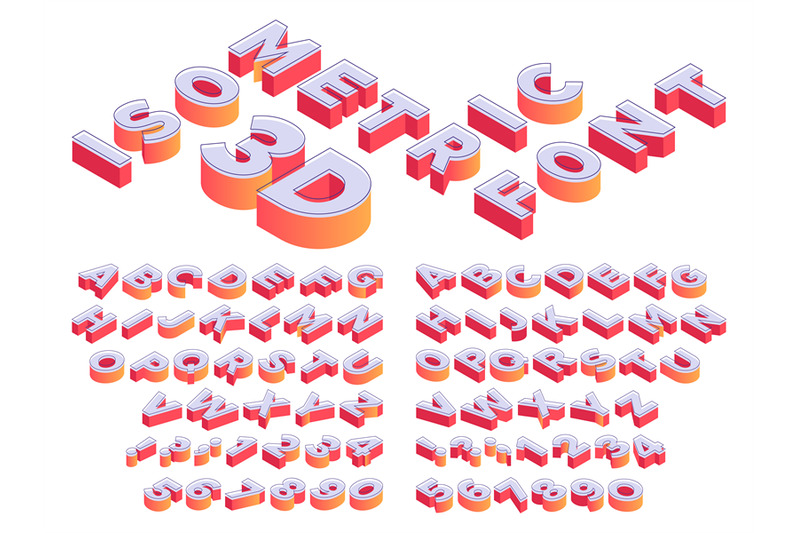 Isometric 3d Letterring Perspective Letters Font Cube Number And Alp By Tartila Thehungryjpeg Com