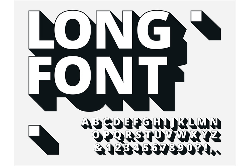 Long Shadow Font Retro Boldness 3d Alphabet Old Bold Type And Vintag By Tartila Thehungryjpeg Com