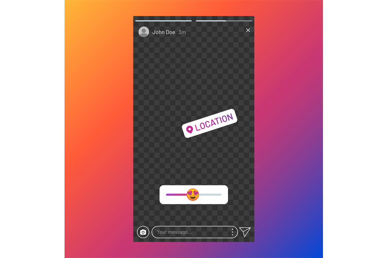 Download Instagram stories interface. Poll element in social media ...