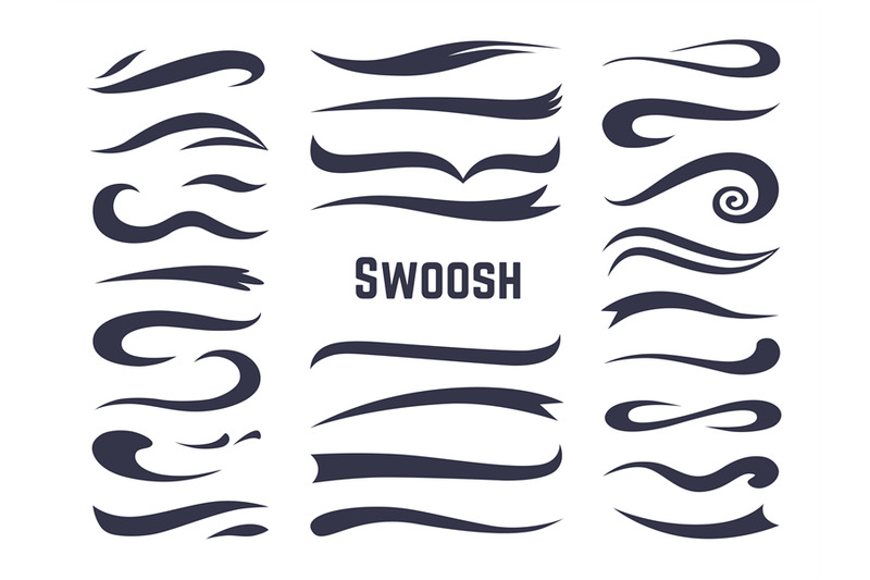 Underline Swishes tail. Swooshes set for Athletic Typography