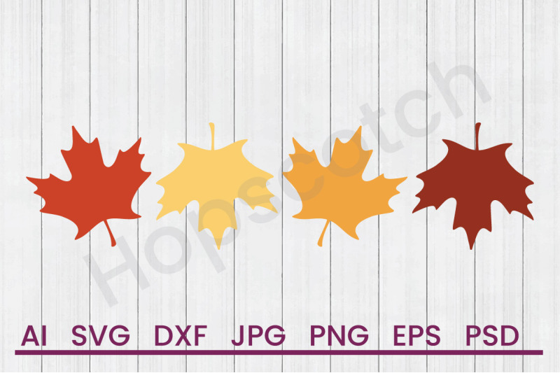 Maple Leaves Svg File Dxf File By Hopscotch Designs Thehungryjpeg