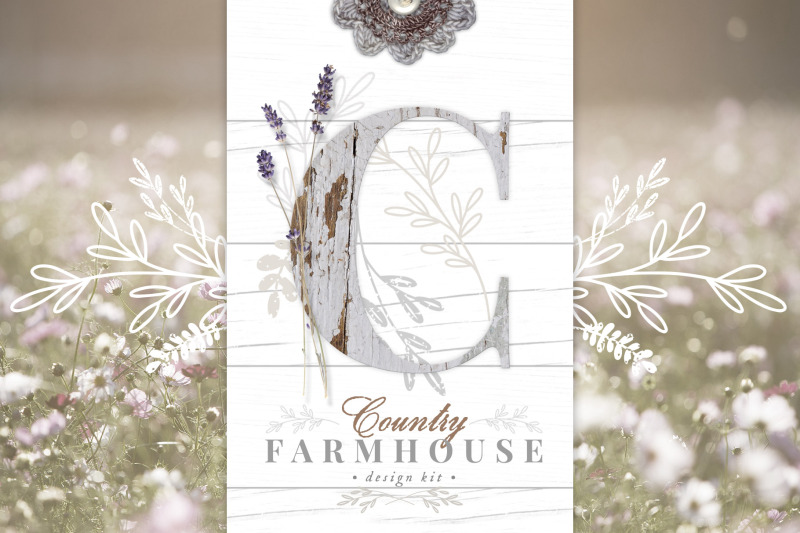 Country Farmhouse Design Kit By Avalon Rose Design Thehungryjpeg Com