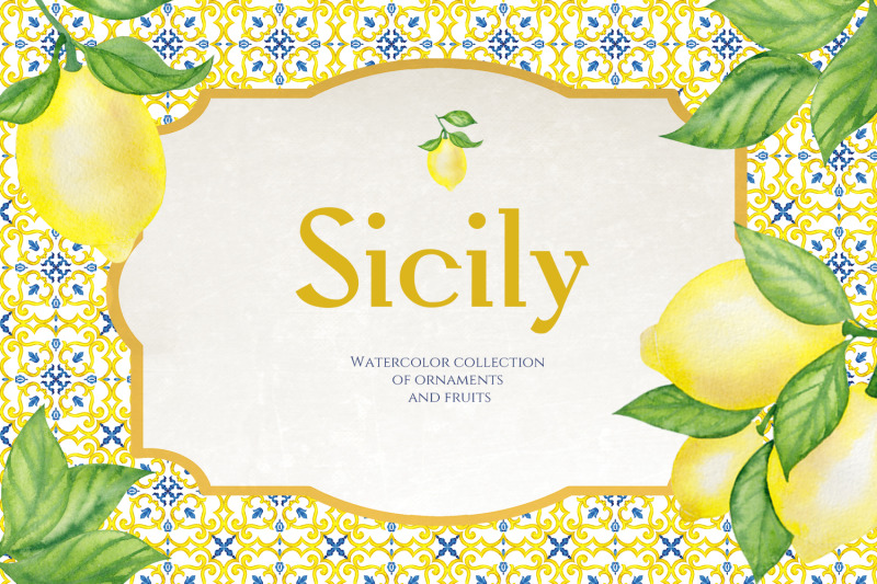 Sicily Ornament And Fruits By Ma I Vi Thehungryjpeg Com