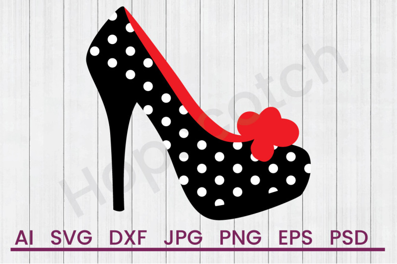 High heel silhouette clip art. Download free versions of the image in EPS,  JPG, PDF, PNG, and SVG formats at