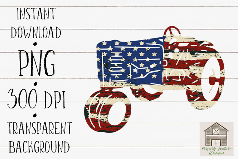 American Flag Tractor By Perfectlysoutherndesigns Thehungryjpeg Com