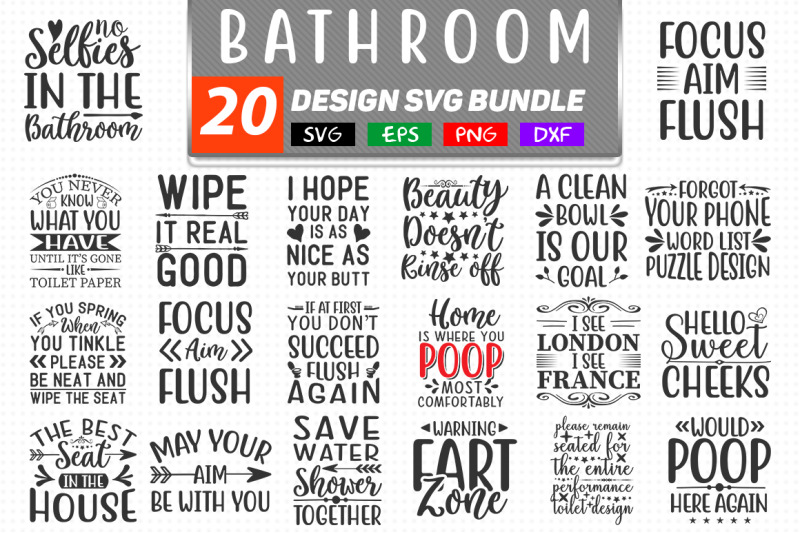 Download 20 Bathroom Quotes Svg Bundle By Teewinkle Thehungryjpeg Com PSD Mockup Templates