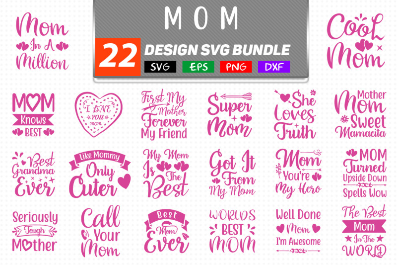 Mom Svg Bundle Mom T Shirt Design By Teewinkle Thehungryjpeg Com