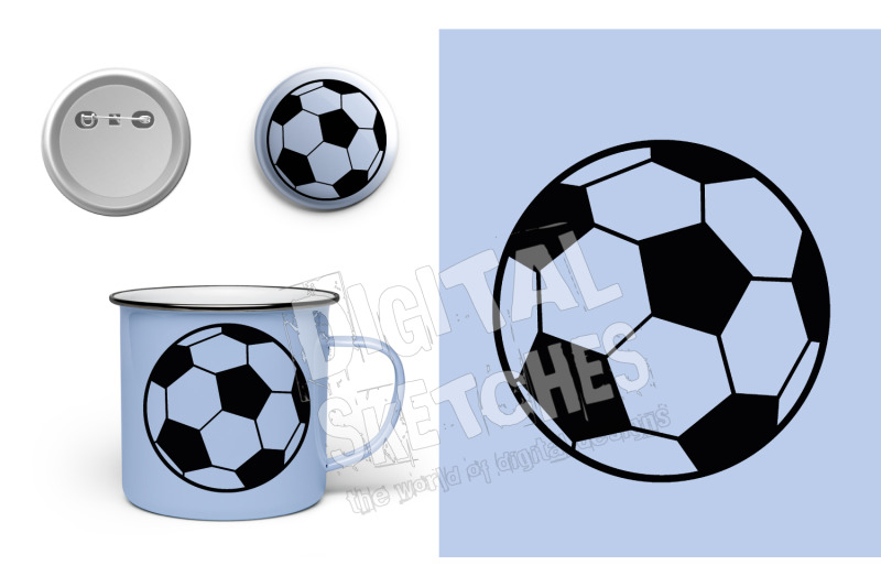 Download Soccer Ball Cut File Soccer Ball Svg Cricut Dxf Files Silhouette By Digital Sketches Thehungryjpeg Com