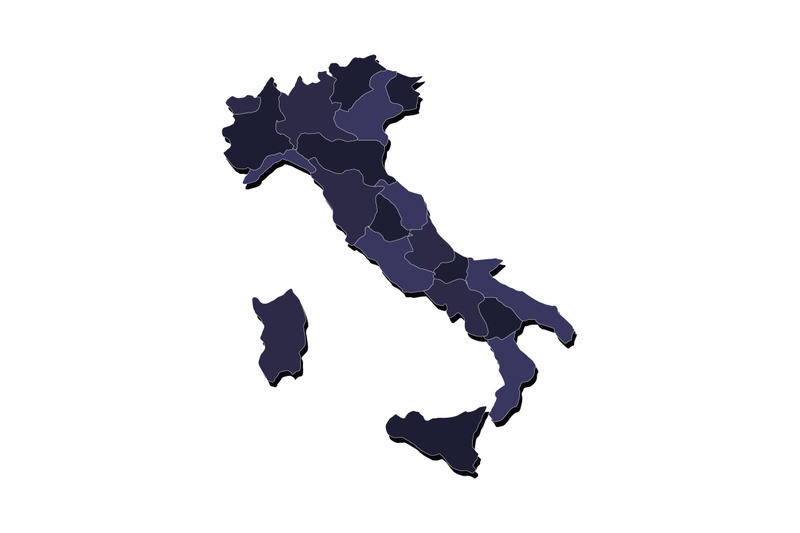 Italy map with regions By Marco Livolsi | TheHungryJPEG