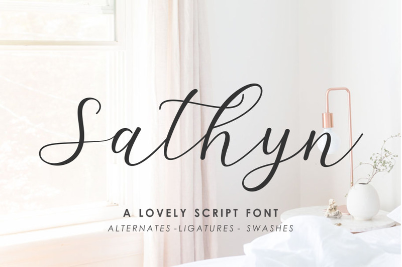 Sathyn Script Font By Mjb Letters Thehungryjpeg Com
