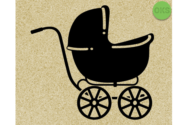 vintage baby carriage vector