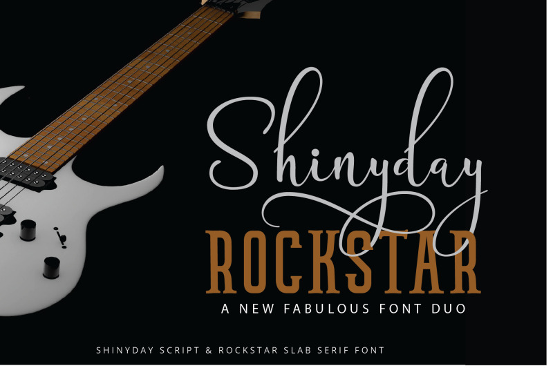Shinyday Rockstar Font Duo By Greatype19 Thehungryjpeg Com