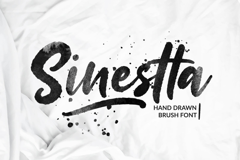 Sinestta Hand Drawn Brush Font By Weape Design Thehungryjpeg Com