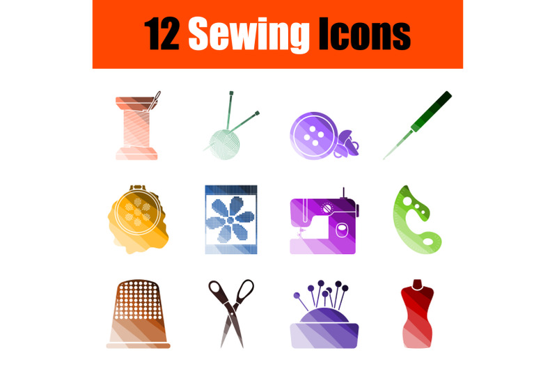 Sewing Icon Set By Angelp | TheHungryJPEG