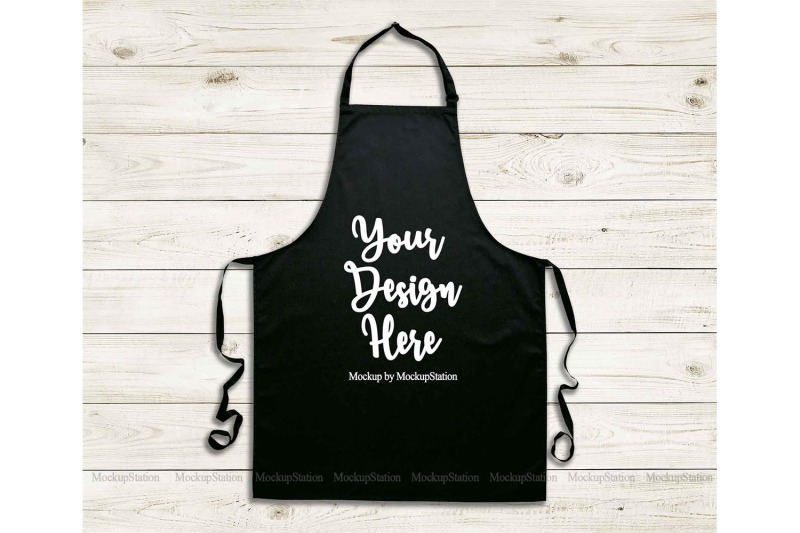 Download Black Apron Mockup, Blank Apron Template Mock Up, Chef Apron By MockupStation | TheHungryJPEG.com