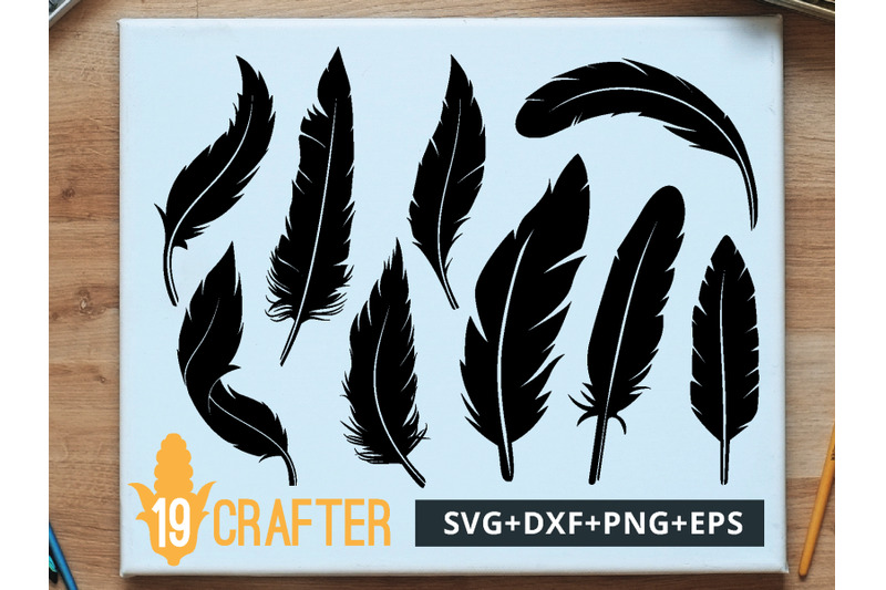 Feather Detail Theme SVG cut file and printable file, EPS and DXF file ...