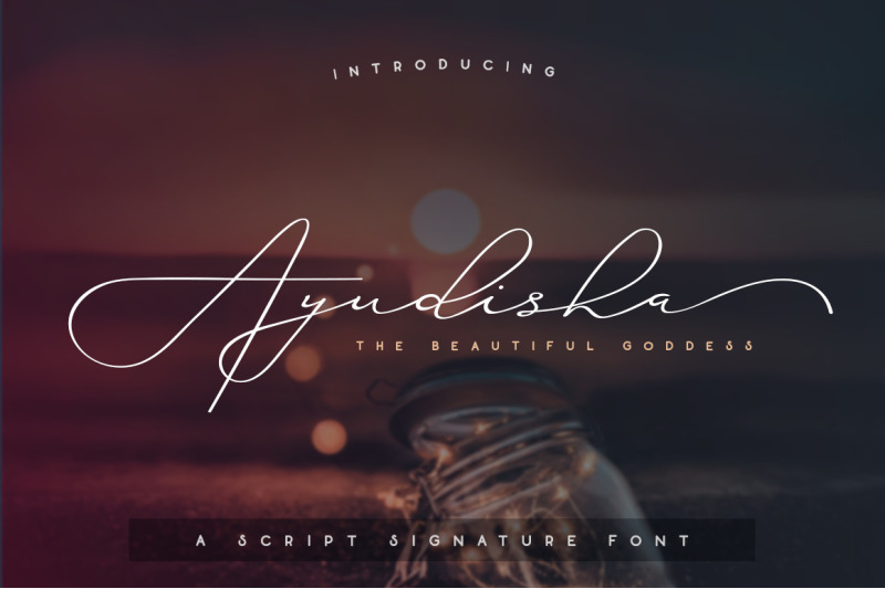 Ayudisha A Script Signature Font By Ruangkerja Thehungryjpeg Com