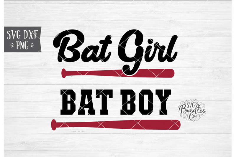 Bat Girl Bat Boy Baseball Svg Dxf Png By Svgbundlesco Thehungryjpeg Com