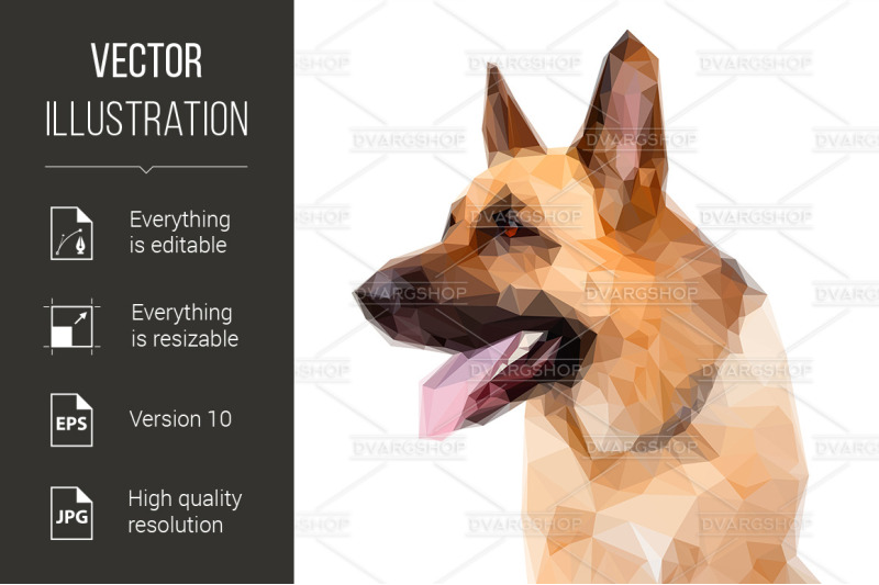 German Shepard Dog By DvargShop | TheHungryJPEG