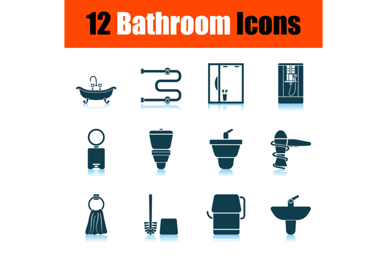 Bathroom Icon Set By Angelp | TheHungryJPEG