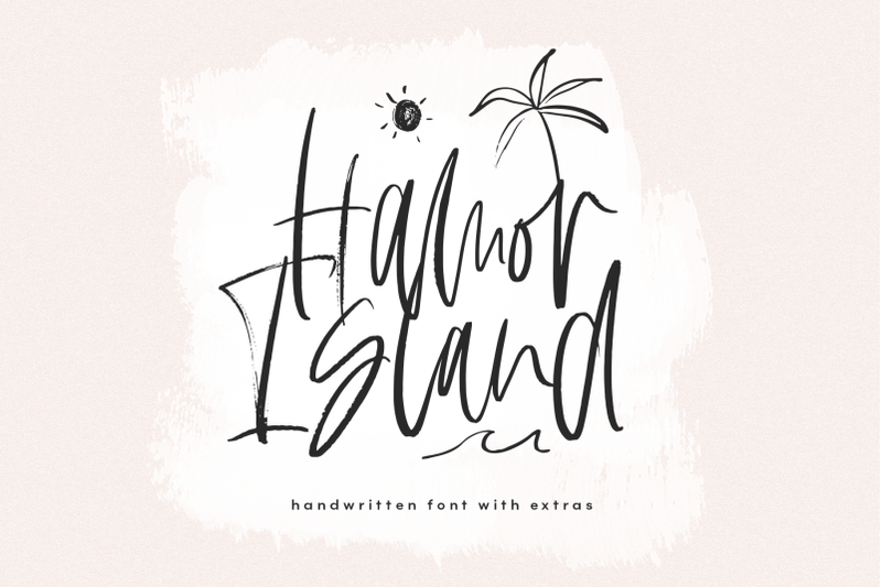 Hamor Island Handwritten Script Font With Extras By Ka Designs Thehungryjpeg Com