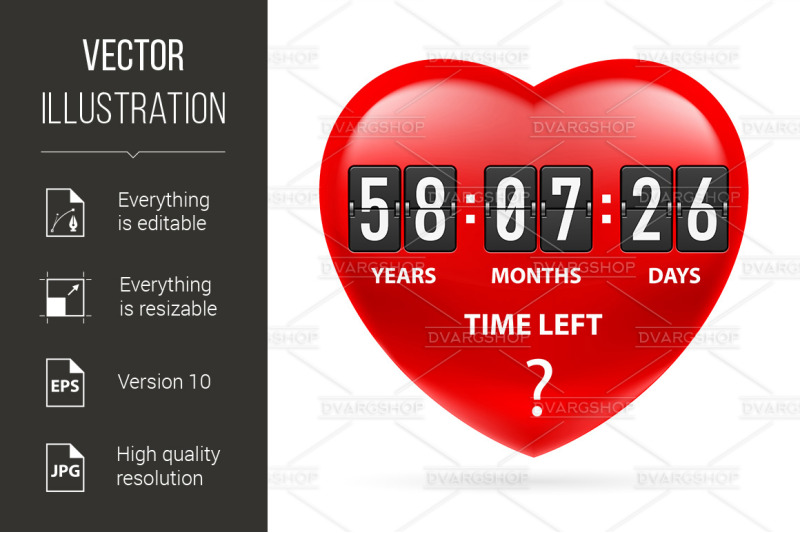 Время сердце. Сердце с отсчетом процентов. Сердце с отсчетом дней 303. Сердце со временем в 6 0 5.