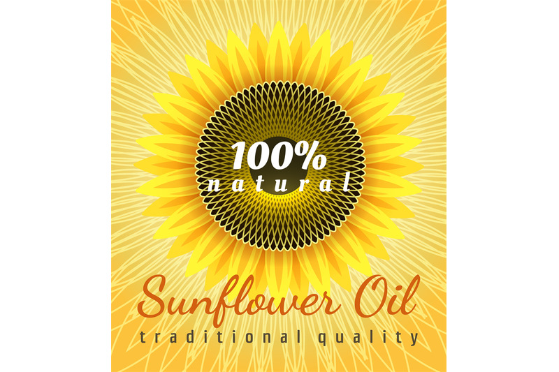 Sunflower oil poster By vectortatu | TheHungryJPEG