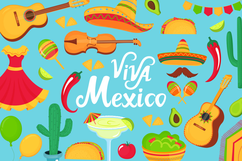 Viva Mexico. Vector illustration. By LiluArt | TheHungryJPEG