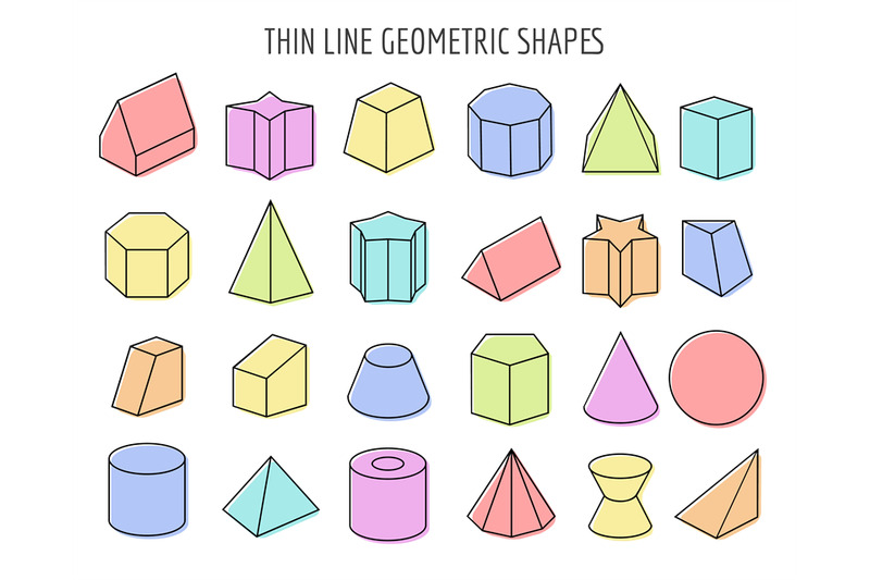 shapes 3d geometry drawing