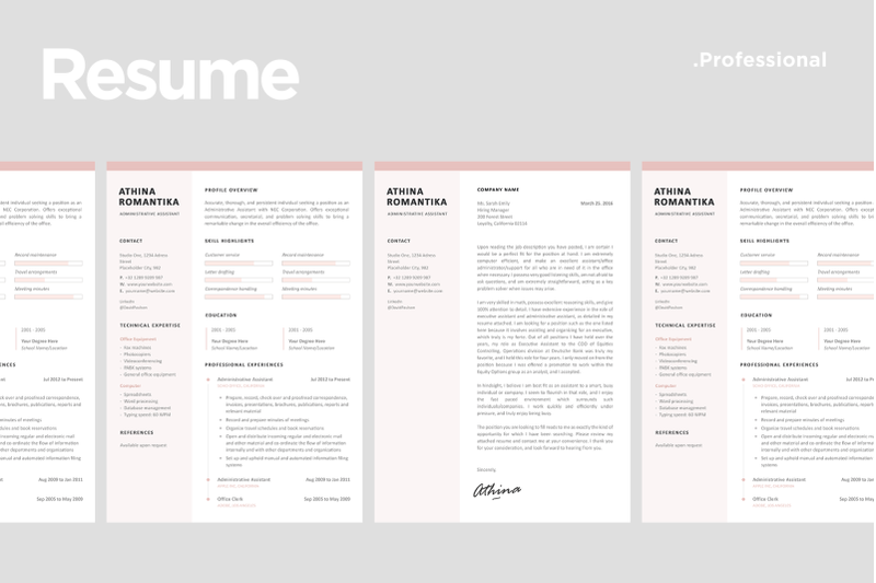 Resume Template Match With Cover Letter By Ariodsgn 