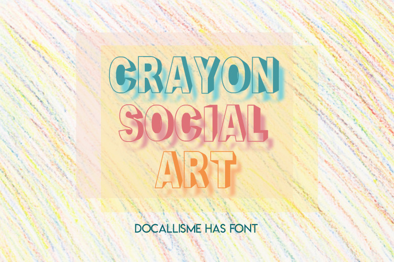 Crayon Social Art By Docallisme Thehungryjpeg Com